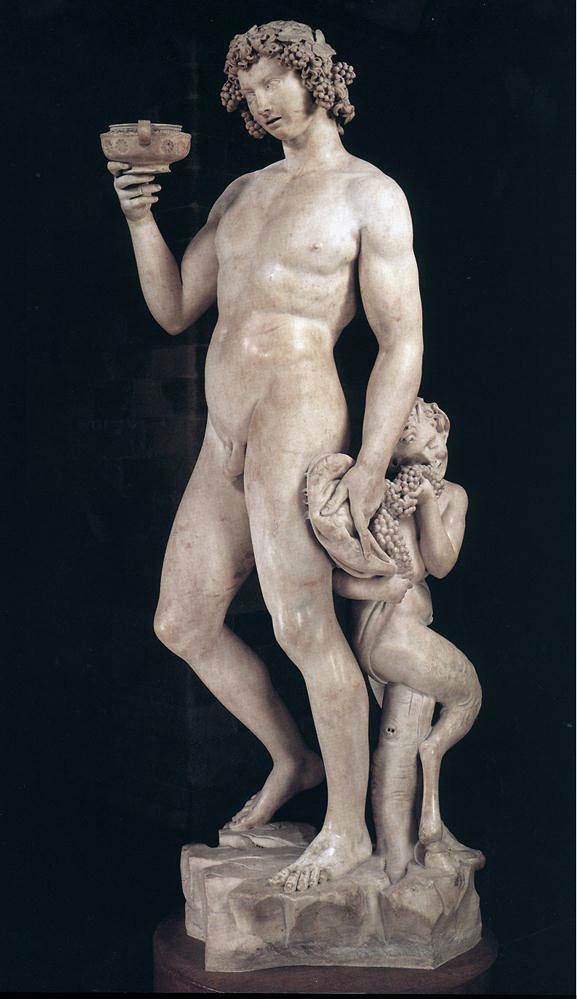 Bacchus by Michelangelo,  1496–97