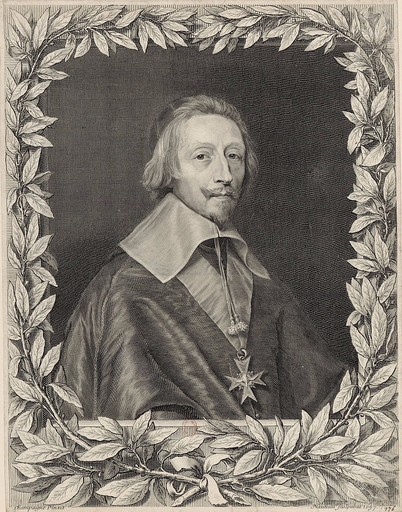 

Engraved portrait of 
Cardinal Richelieu by Robert Nanteuil (1657), Bibliothèque nationale de France.

