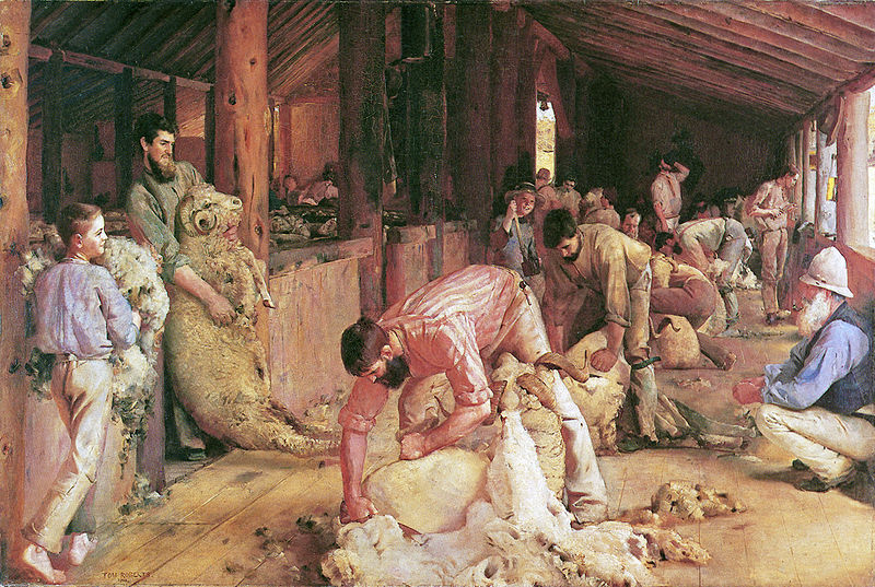 Shearing the Rams, 1888-1890, oil on canvas, Tom Roberts (1856 - 1931)