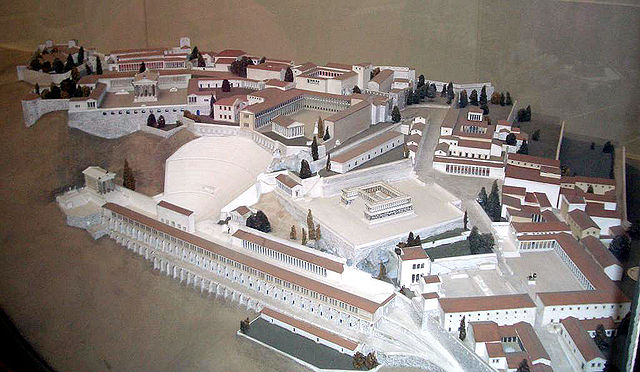 Scale model of Pergamon as it might have looked in Antiquity.