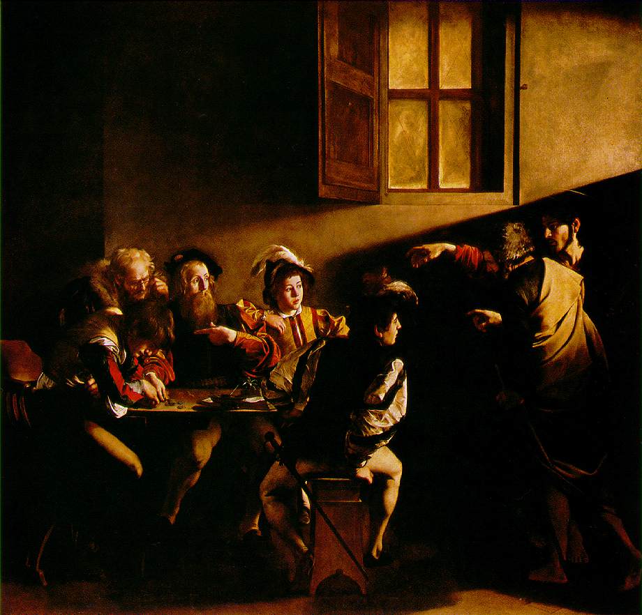 <em>The Calling of Saint Matthew</em> by Caravaggio