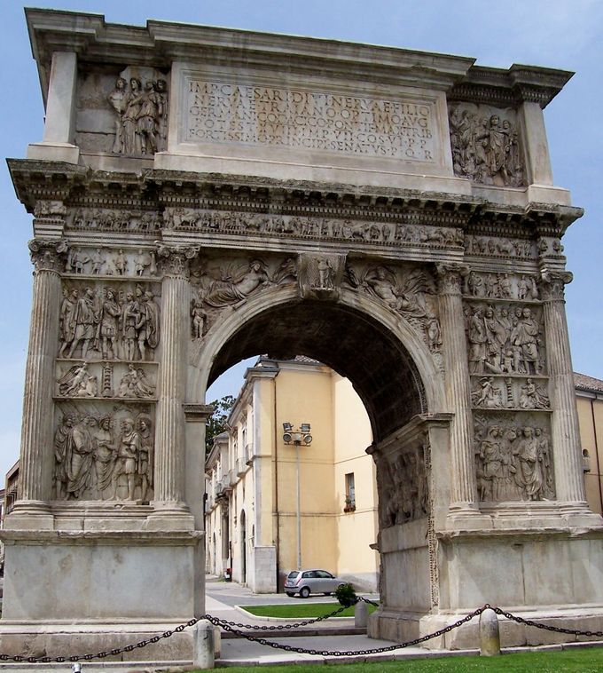 The Arch of Trajan at Benevento (ancient Beneventum).