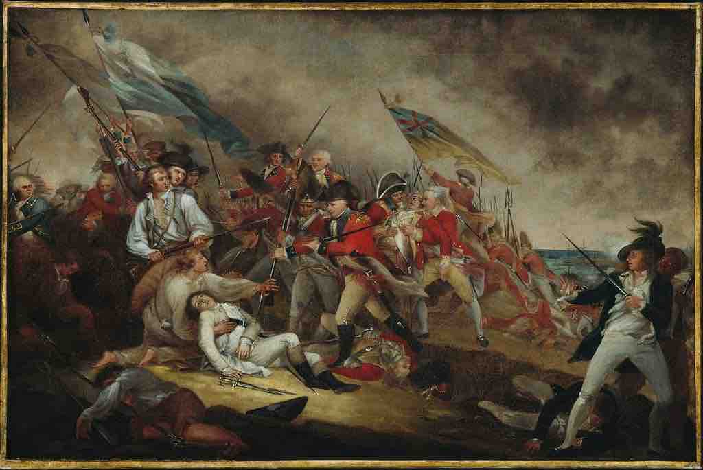 The Battle of Bunker Hill by John Trumball