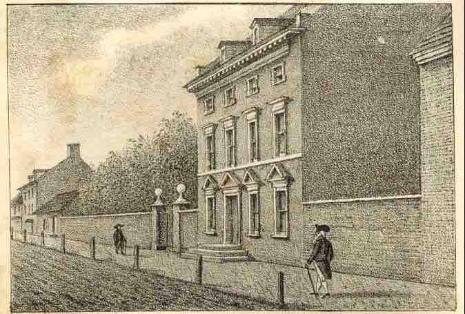 "Residence of Washington in High Street, Philadelphia" by William L. Breton, ca. 1828-30