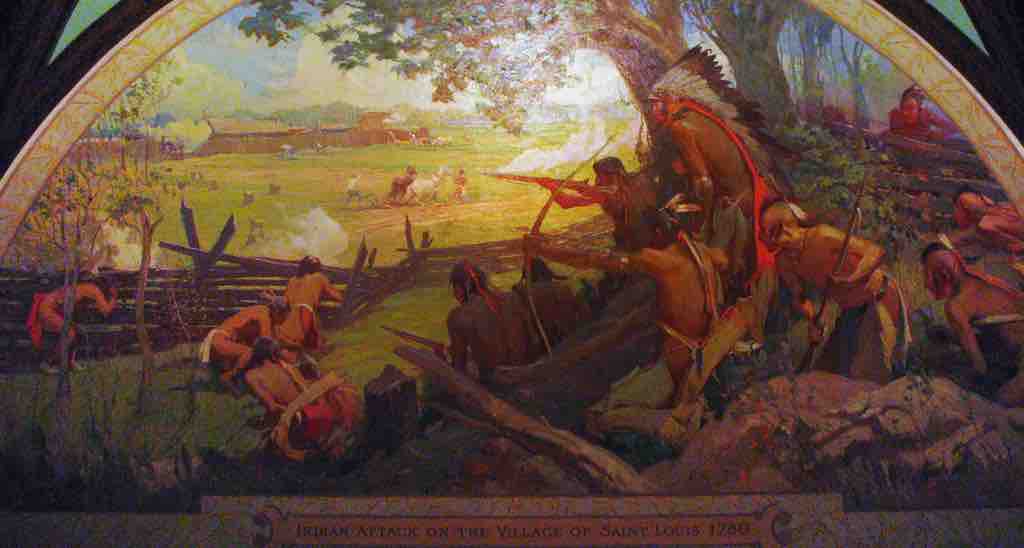 Indian Attack on the Village of Saint Louis, 1780