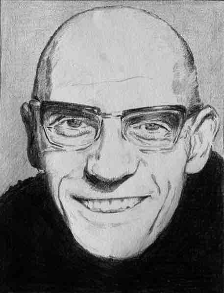 Drawing of Michel Foucault