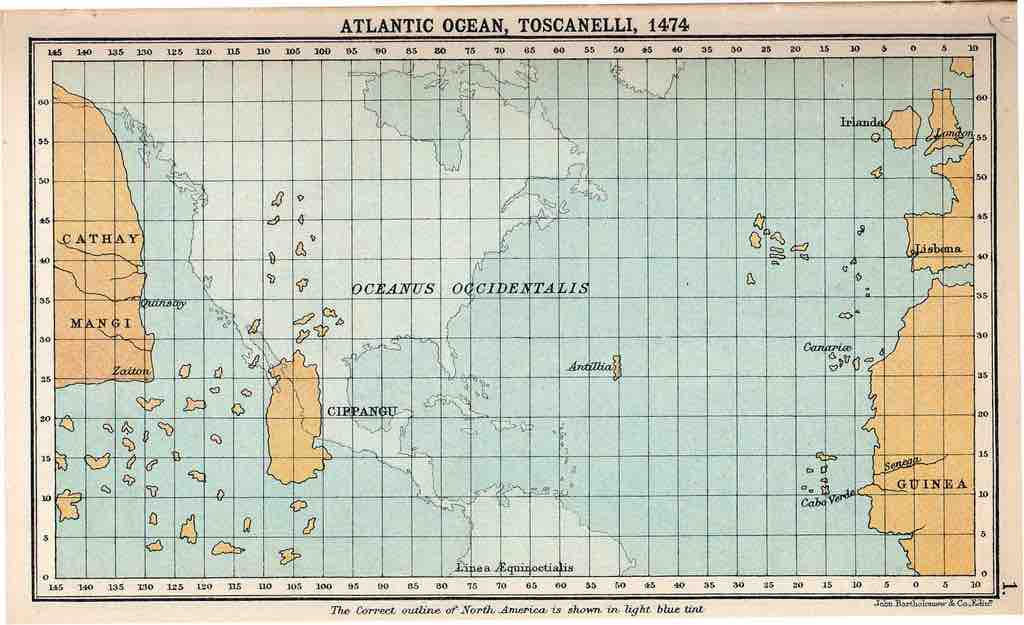 Early Map of the Atlantic Ocean