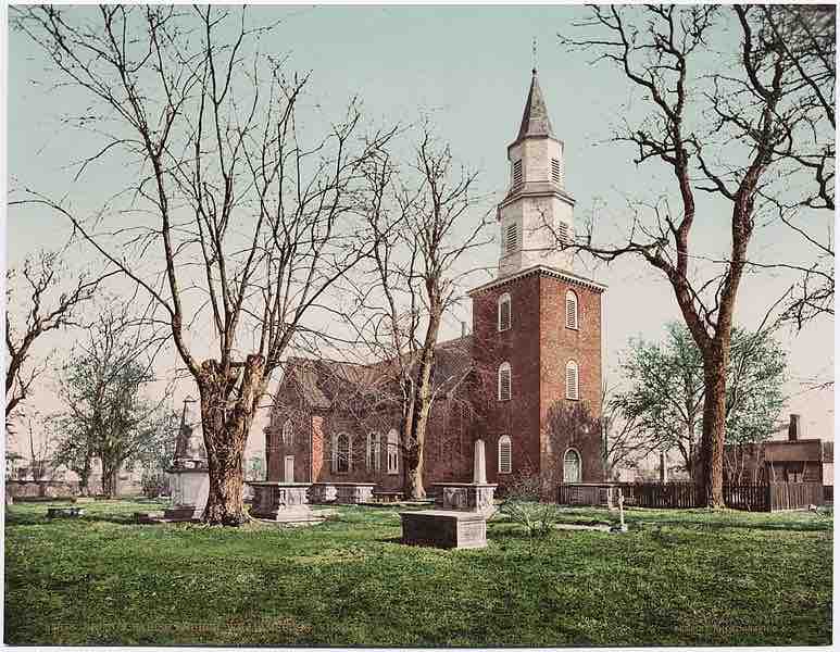 The Bruton Parish Church in Williamsburg