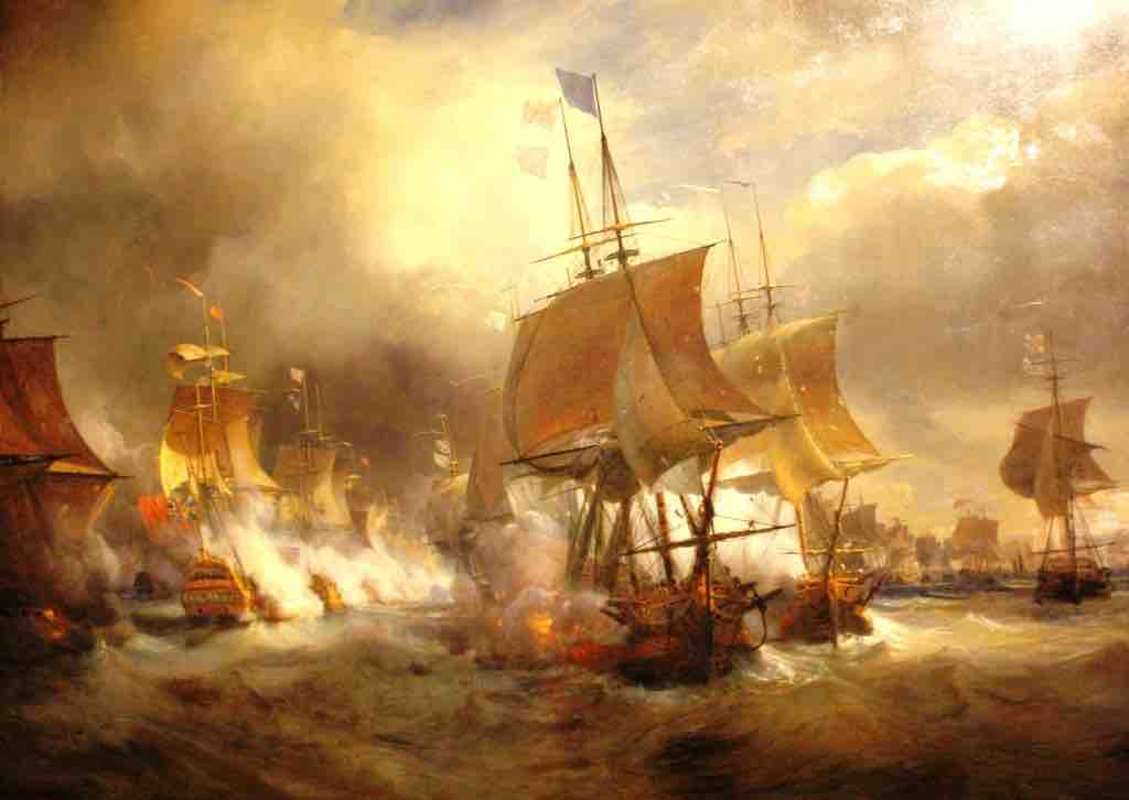 1778 Battle of Ushant by Théodore Gudin, ca. 1848