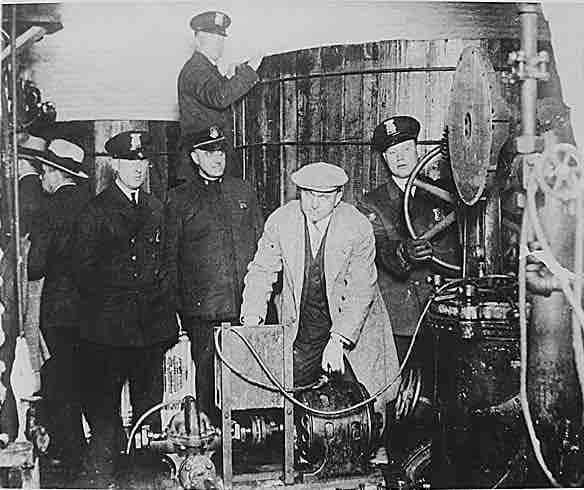 Detroit Police with Confiscated Brewery Equipment