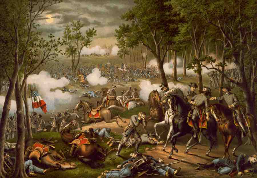 <em>Battle of Chancellorsville</em> by Kurz and Allison