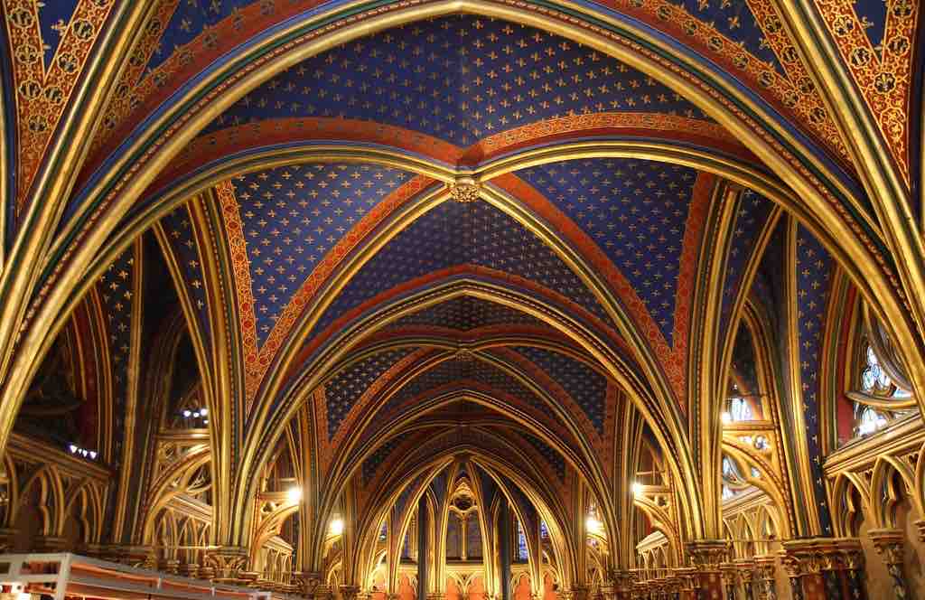 Sainte-Chapelle, ceiling of the lower chapel