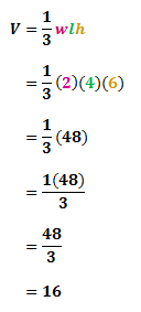 Calculating the volume of a pyramid