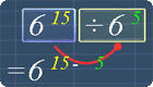 Application of the second law of exponents