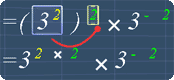 Applying the 3rd exponent law on (3^2)^2