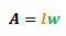 formula for the area of a rectangle