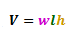 formula for the volume of a rectangular solid