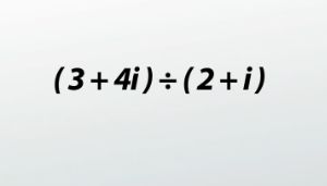 dividing complex numbers