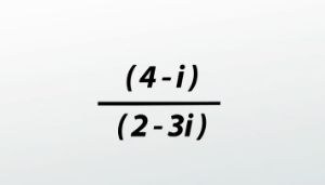 multiply by the complex conjugate