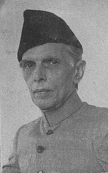 A view of Jinnah's face late in life