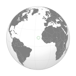 Location of Cape Verde (circled).