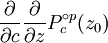 \frac{\partial}{\partial{c}}\frac{\partial}{\partial{z}}P_c^{\circ p}(z_0)