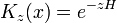 
K_z(x) = e^{-zH}
\,