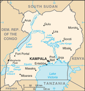 Map of Uganda